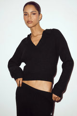 Cashmere Northstar Polo - Black