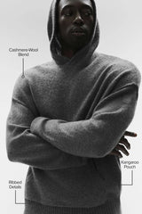 Wool Cashmere New Class Hoodie - Platinum Grey