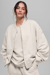 Renown Varsity Jacket - Bone