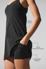 Breezy Tennis Dress - Black