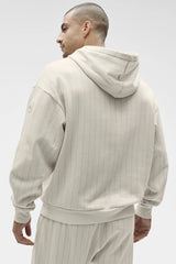 Pinstripe Hoodie - Bone Pinstripe