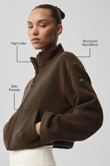 Double Face Wool City Girl Jacket - Espresso