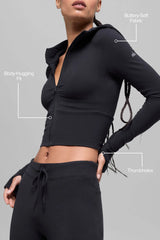 Sway Full Zip Hoodie - Black