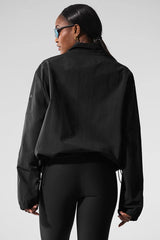 Light Weight Takeaway Track Pullover - Black