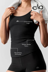 Ribbed Prosper Tank - Black