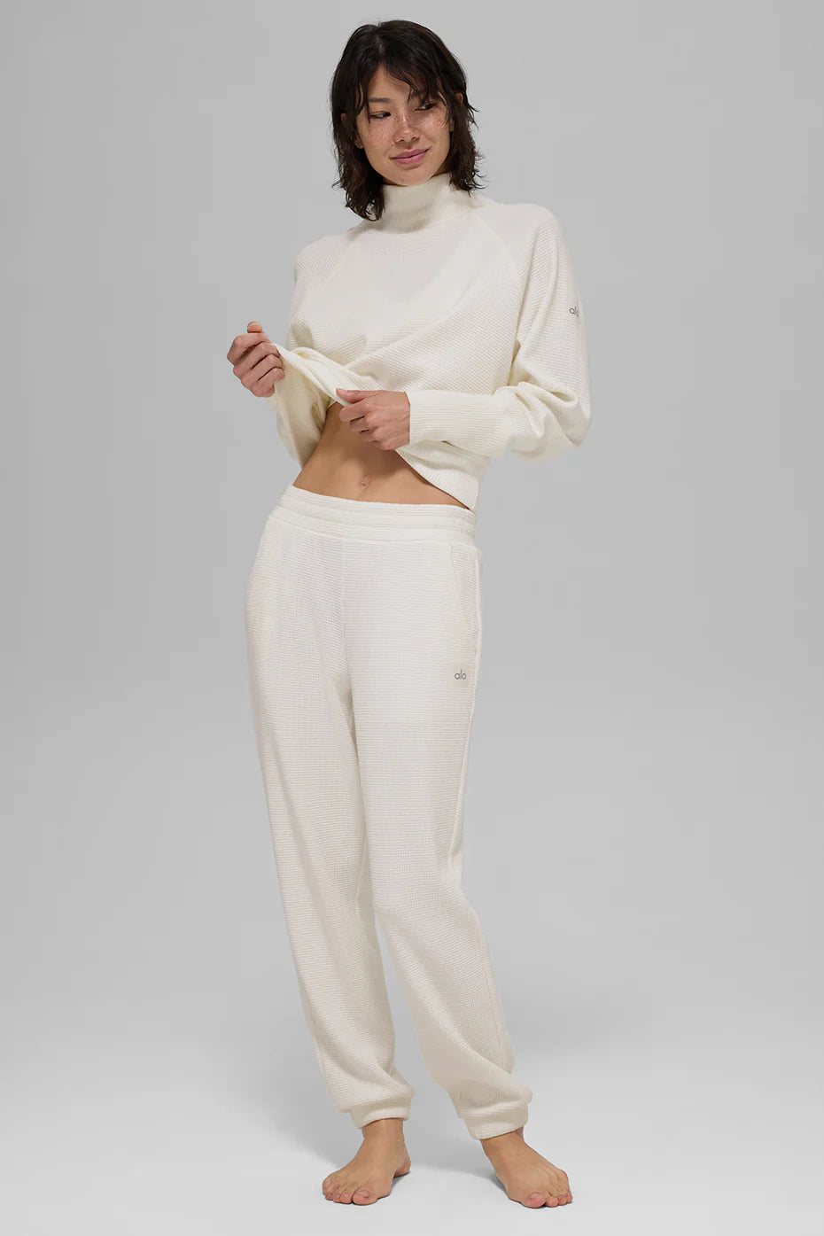 Waffle Weekend Escape Jogger - Ivory
