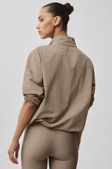 Light Weight Takeaway Track Pullover - Gravel
